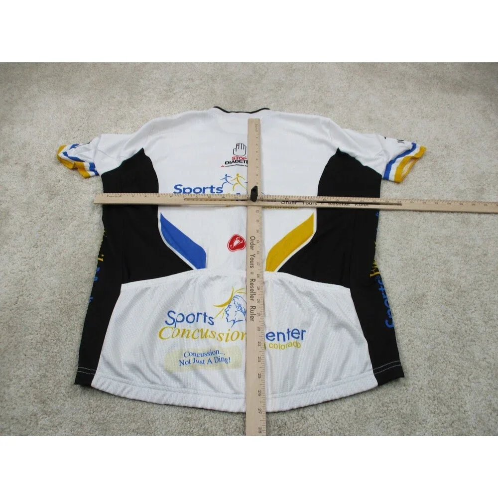 Castelli Cycling Jersey Men 3XL XXXL White Black Scorpion Zip Bike Shirt USA - Picture 10 of 12